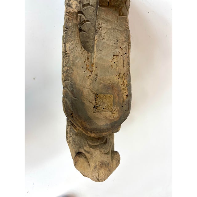 18th Century Large Chinese Wood Carving of a Qilin Mythical Creature For Sale - Image 4 of 10