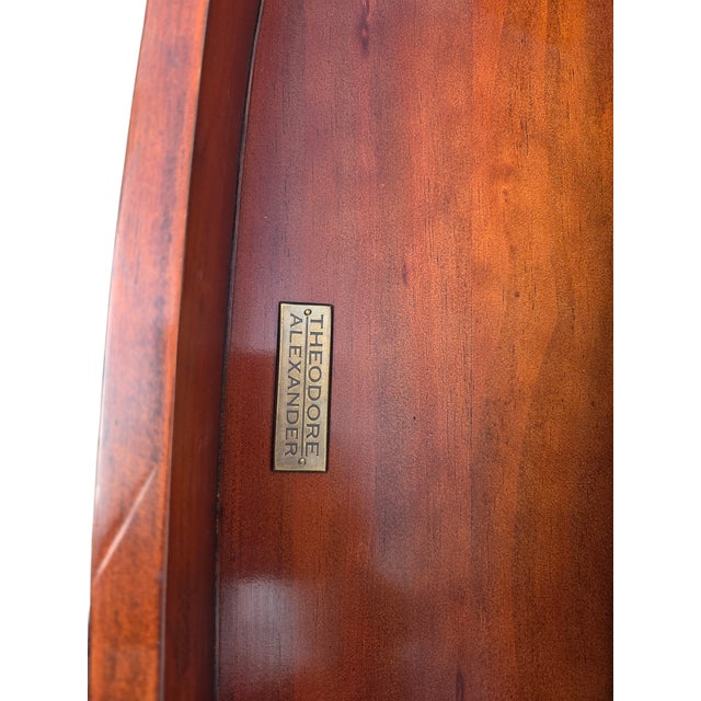 1990s Theodore Alexander Console Buffet Table Sideboard French Regency Demi Lune Shelf For Sale - Image 18 of 18