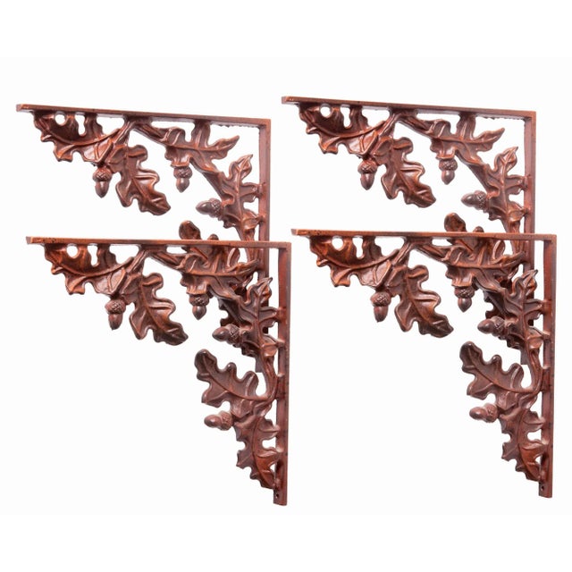 1990s Cabin Leaf Brackets - Set of 4 For Sale - Image 9 of 9