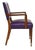 Mid-Century Modern Danish Purple Leather and Wood Armchair, 1960 For Sale - Image 3 of 5
