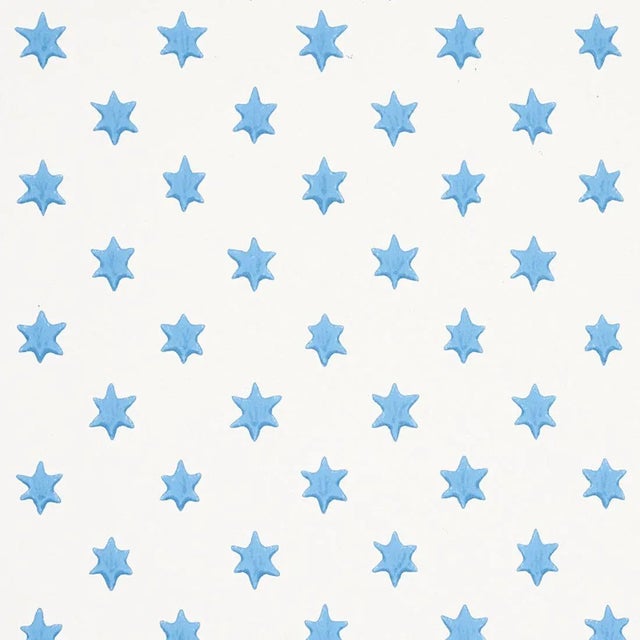Schumacher Schumacher Astral Wallpaper in Blue - 11 Yards For Sale - Image 4 of 4