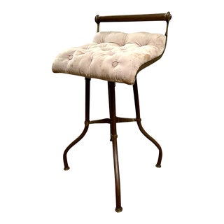 Antique 19th Century C H Hare Cast & Tubular Brass Adjustable 360 Music Cello Stool For Sale