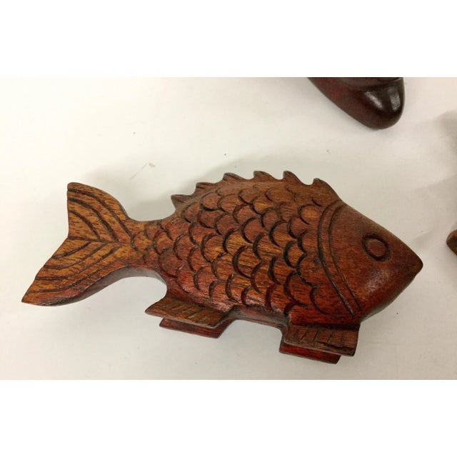 Miniature Wood Animals - Set of 3 For Sale - Image 4 of 11