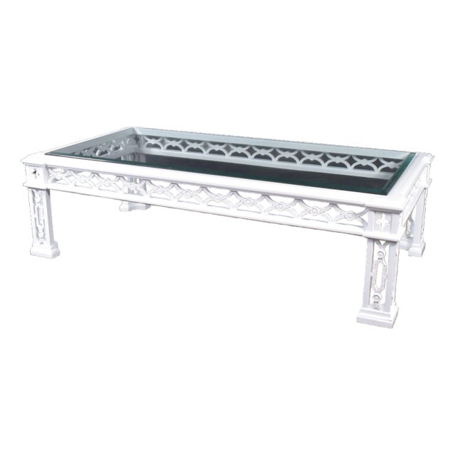 Rectangular Hollywood Regency Large Coffee Table For Sale