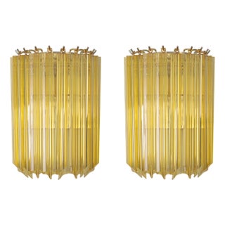 Wall Lamps in Murano Glass, 1990s, Set of 2 For Sale