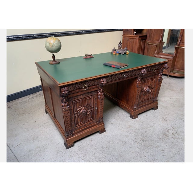 Antique Gründerzeit Desk, 1880 For Sale - Image 10 of 13
