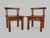 Brutalist Chairs in Wood, 1960s, Set of 2 For Sale - Image 10 of 10