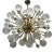 Midcentury Sputnik Spherical Glass and Brass Chandelier, 2000 For Sale