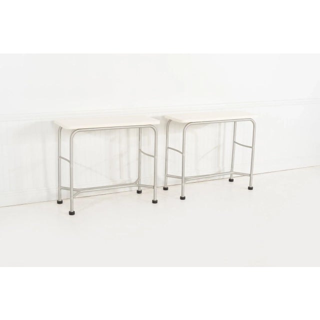 White Warren McArthur Pair of Console Tables 1933 For Sale - Image 8 of 15