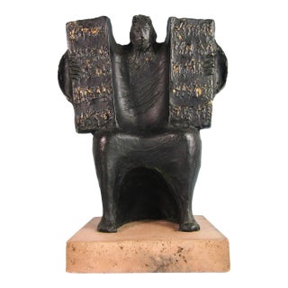 Guiseppi Macri Brutalist Sculpture Moses and Ten Commandments 1969 For Sale