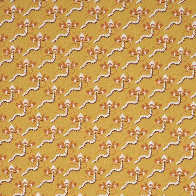 SAMPLE - Schumacher X Laura Gonzalez Bombay Rainbow Fabric In Mimosa For Sale