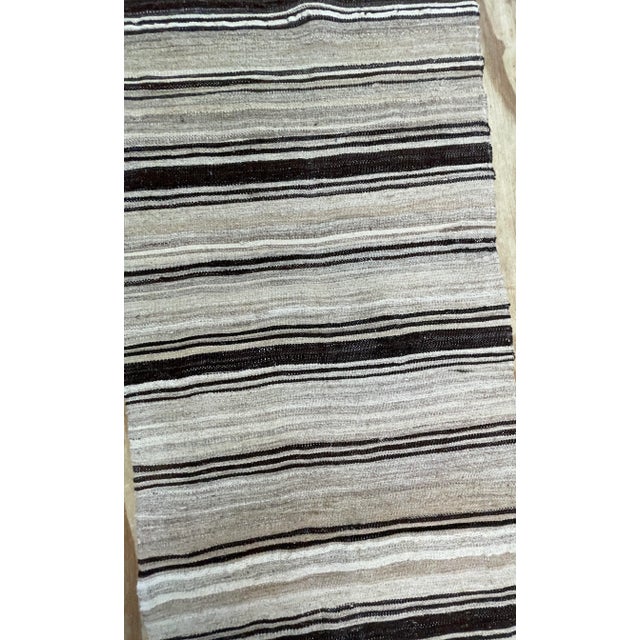 Mazanderan Kilim, Long Runner For Sale - Image 9 of 11