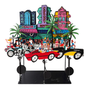 1st of 60 Art Deco Limited Edition “South Beach Kool” Metal Kinetic Sculpture by Fredrick Prescott