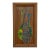Vintage Mid-Century Modern Abstract Mixed Media Wall Art by Sheldon in Walnut Toned Frame. For Sale