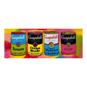 Steve Kaufman, Campbell's Soup Cans (Stretched Unique Oil Painted Canvas)
