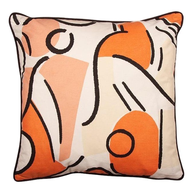 Tangerine Orpha Cushion by Ceraudo For Sale