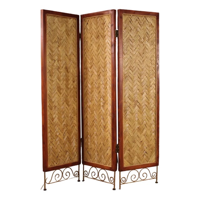 Vintage French Design Screen, 1980s For Sale