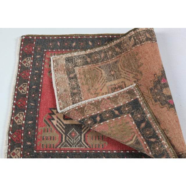 Rustic Entry Rug – Vintage Turkish Door Mat Rug - 1' 9'' X 3' 4'' For Sale - Image 9 of 11