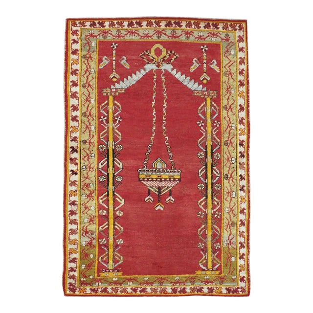 Galerie Shabab Collection Early 20th Century Turkish Ghiordes Throw Rug For Sale