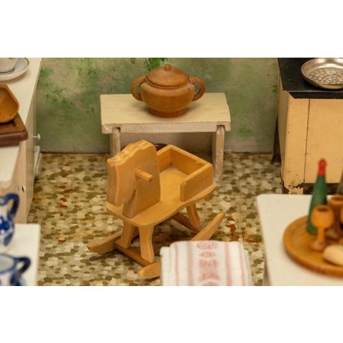 Vintage German Miniature Dollhouse Kitchen Interior with Accessories, 1930s For Sale - Image 9 of 18