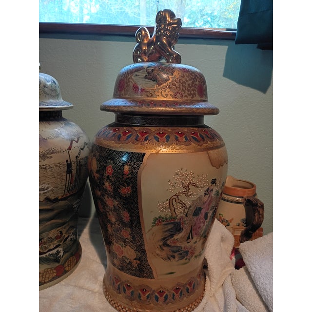25 "Antique Asian Ginger Pots For Sale - Image 4 of 8