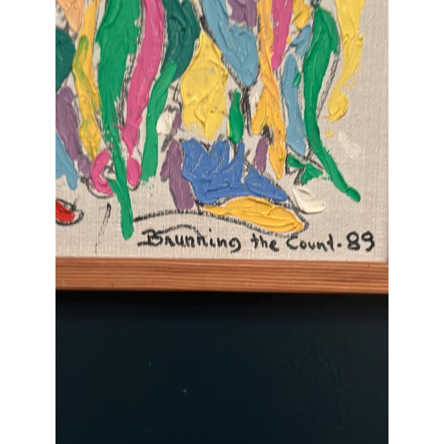 Leif Brünning, Brunning the Count, 1989, Oil on Canvas, Framed For Sale - Image 6 of 17