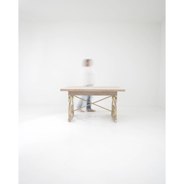 20th Century French Metal Folding Table with Wooden Top For Sale - Image 16 of 18