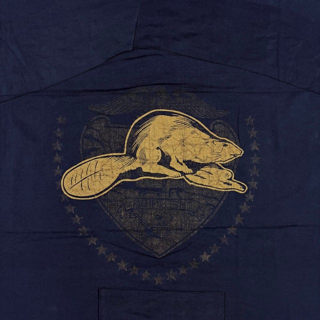 Textile Vintage Distressed Cotton State Flag of Oregon For Sale - Image 7 of 8