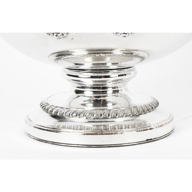 Regency Wine Coolers in Old Sheffield Plate with Hise Crest, 19th Century, Set of 2 For Sale - Image 16 of 18