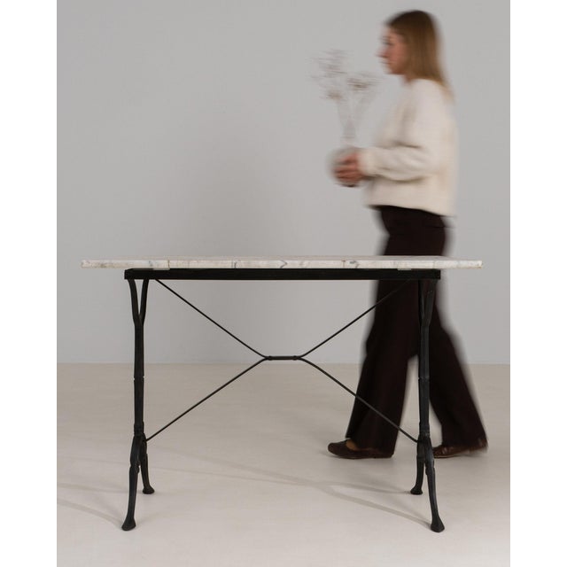 19th Century France White Iron Console Table For Sale - Image 4 of 11