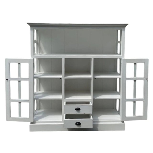 Shabby Chic Farmhouse Cape Cod Bookcase For Sale - Image 4 of 5