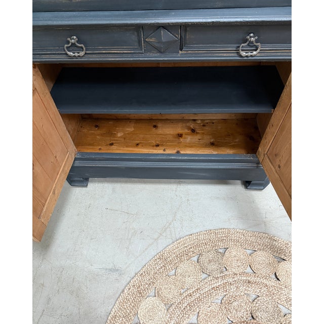 Louis-Philippe Sideboard in Glass and Wood For Sale - Image 16 of 17