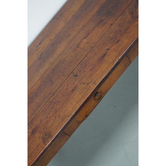 Antique French Rustic Farmhouse Dining Table in Oak and Fruitwood, 1800s For Sale - Image 11 of 18