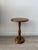 Small Vintage Rustic Round Wooden Side Table with Turned Legs, 1970s For Sale - Image 3 of 8