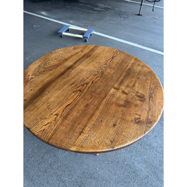 Tan Antique 47'' Round French Dining Table For Sale - Image 8 of 12