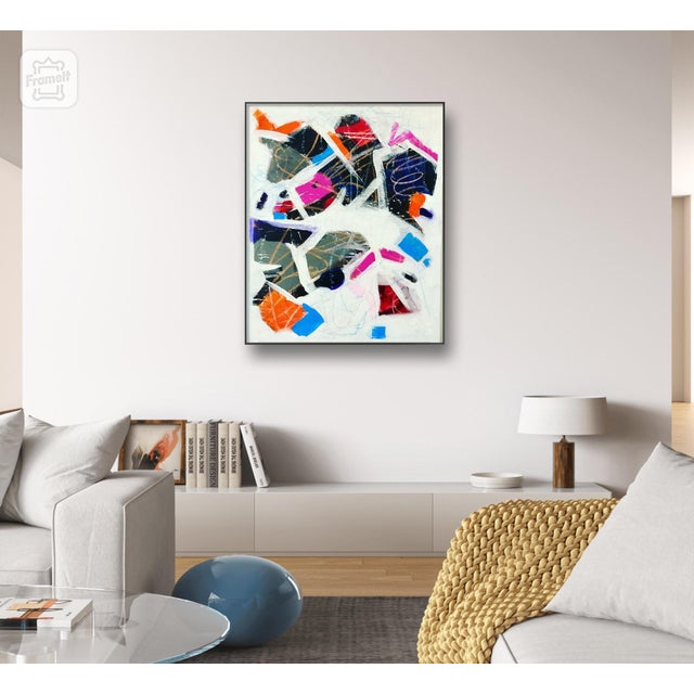 2020s Contemporary Modern Artwork “Le Fete”by Cassandra Auker, Mixed Media on Stretched Canvas For Sale - Image 5 of 9