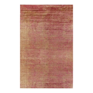 Rug & Kilim’s Oversized Contemporary Rug in Red and Gold Striations -12'x19' For Sale