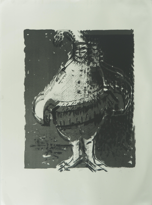 Roger Crusat, Le clown flou, Lithograph