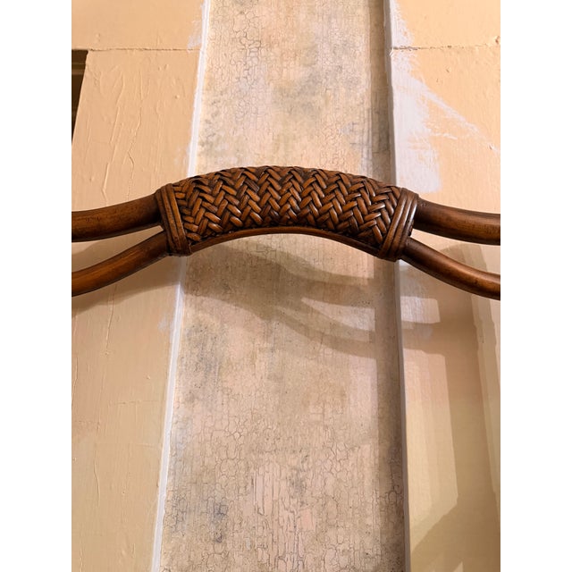 Coastal Boho Arched Rattan and Burnt Bamboo 4-Tier Étagère - 72" H For Sale - Image 6 of 12
