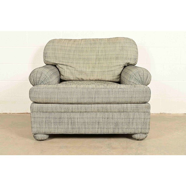 Ethan Allen Modern Upholstered Oversized Lounge Chair With Ottoman For Sale In South Bend - Image 6 of 15