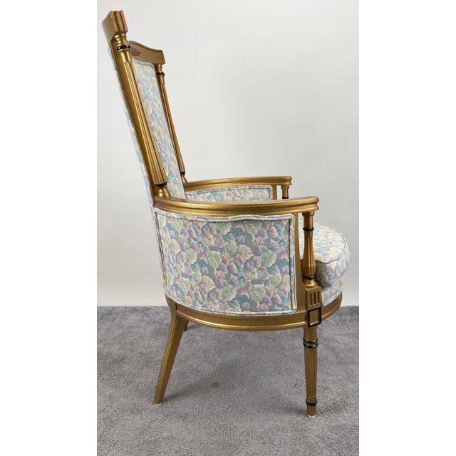 19th Century French Louis XVI Style Wingback Chair For Sale - Image 11 of 11