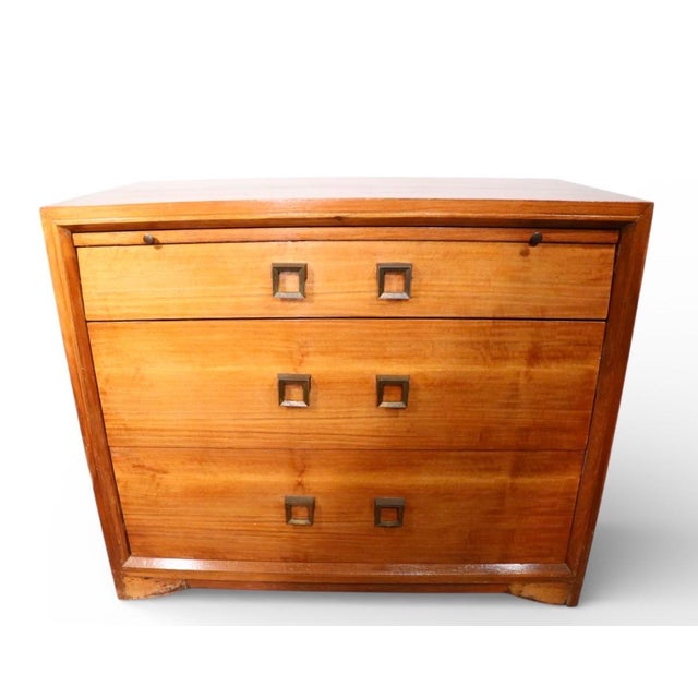 Wood Mid 20th Century Art Deco Three Drawer Bachelors Chest Write Away by Cavalier For Sale - Image 7 of 10