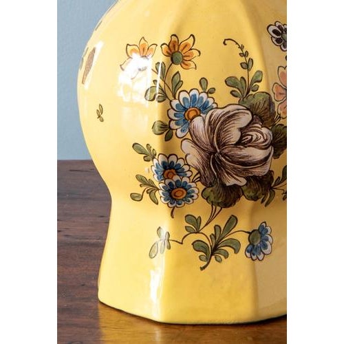 Moustiers Faience Garlic Neck Table Lamps, 1800s, Set of 2 For Sale - Image 9 of 13