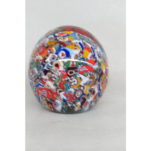 Gentile Millefiori Starr City W Va Stamped Art Glass Paper Weight 4431b For Sale - Image 9 of 9