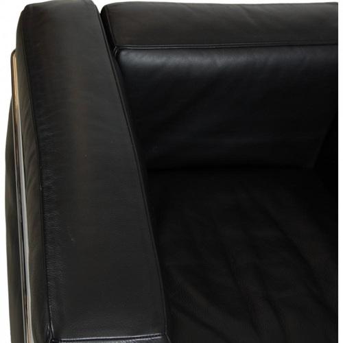 Black Lc-2/1 Lounge Chair in Black Leather by Le Corbusier For Sale - Image 8 of 18