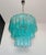 Large Turquoise Murano Glass 3-Tier Tube Chandelier from Venini, 1990s For Sale - Image 17 of 18