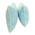 2020s Pair of Indoor/Outdoor Aqua Lumbar Pillows With White Contrast Welt For Sale - Image 5 of 8
