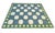 Mid-Century Modern Handmade Woolen Flat Weave Swedish Pattern Blue, Cream and Moss Green Area Tile Rug - 8'x10' For Sale - Image 3 of 13