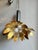 Vintage Floral Top Light Pendant Lamp in Brass and Chrome Steel, 1970s For Sale - Image 4 of 10
