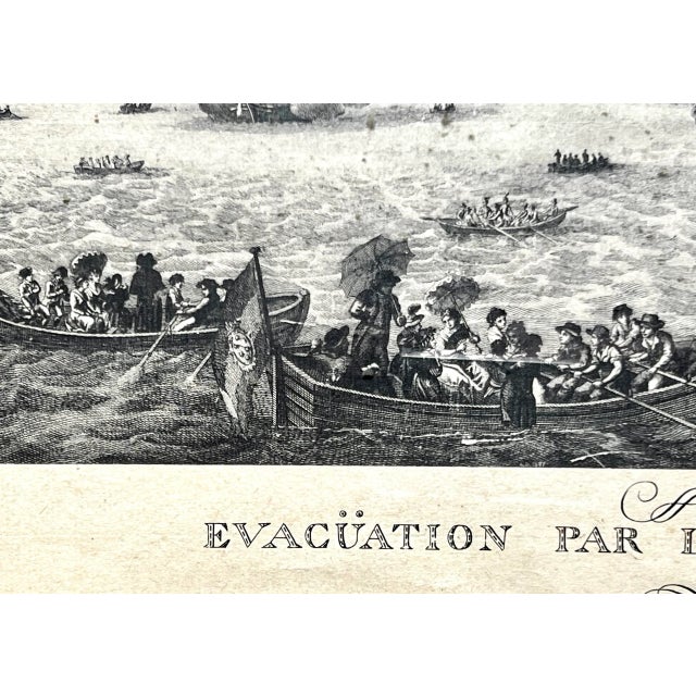 Nautical Ships Evacuation Italy Napoleon War 1796 Print, Framed For Sale In Los Angeles - Image 6 of 13